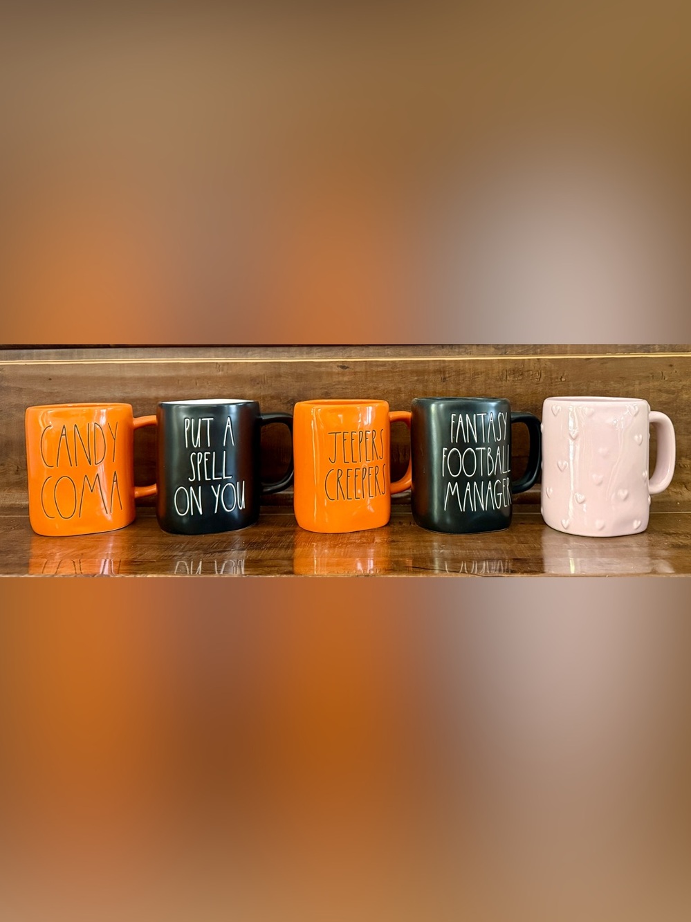 5 Rae Dunn Ceramic Mugs - Picture 2 of 3